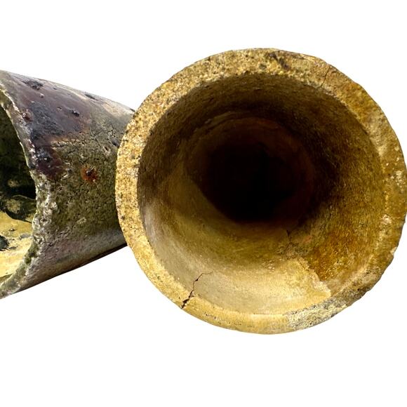 Unique & Rare Antique Early 1900's Russian Crucibles Display Art Vases-Set of 2 - Picture 8 of 9